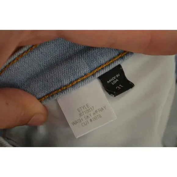 Veronica Beard Jackie Fray Straight Leg Jeans Size 31 - Picture 5 of 7